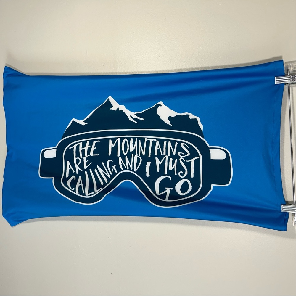 Chalktalk Sports Ski Goggles Mountain Graphic Pillowcase 30×20” Blue Polyester